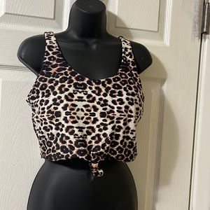 Animal print crop top